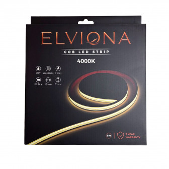Elviona COB LED -saunastrip, 4000 K, 5 m
