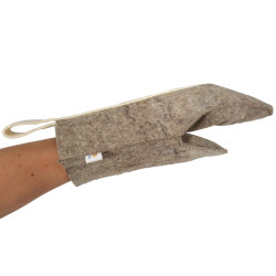 Vilten handschoen voor sauna