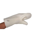 Wollen witte handschoen voor sauna - 0
