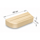 Eindelement voor modulaire saunabanken, Aspen, 400, links