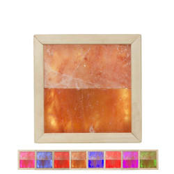 Himalaya zoutlamp LED RGB, zwart elzenhout