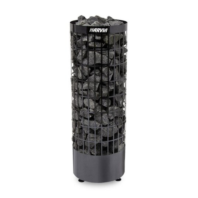 Elektrische saunakachel - HARVIA Cilindro Black Steel PC70E 6,8 kW