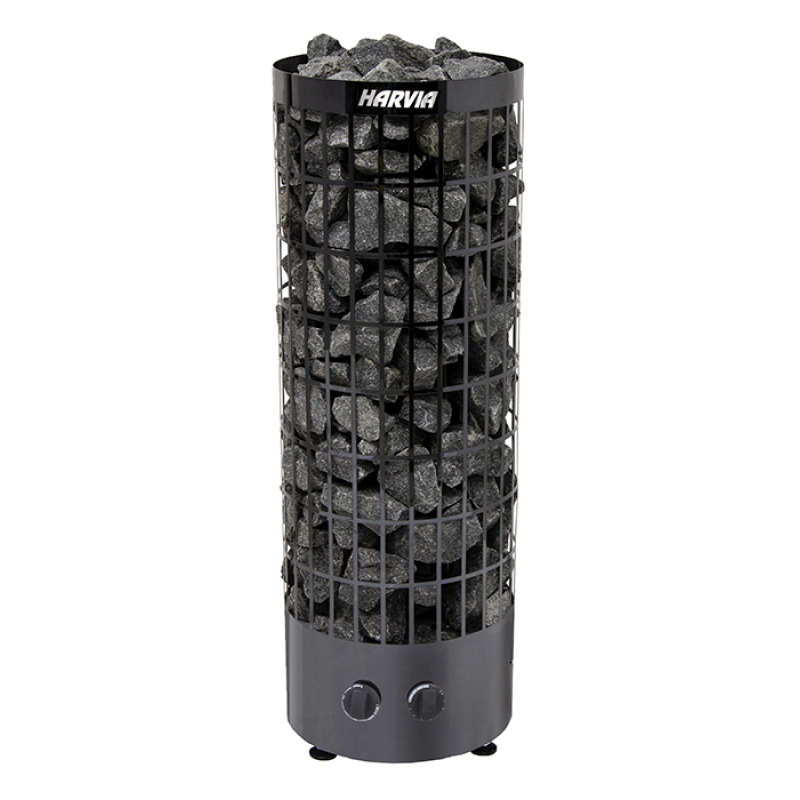 Elektrische saunakachel - HARVIA Cilindro Black Steel PC70 6,8 kW