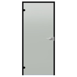 Harvia Black Line afsluitbare glazen deur, satijn, 7x21, zwart aluminium frame 