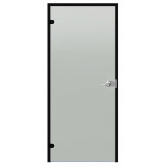 Harvia Black Line afsluitbare glazen deur, satijn, 7x21, zwart aluminium frame