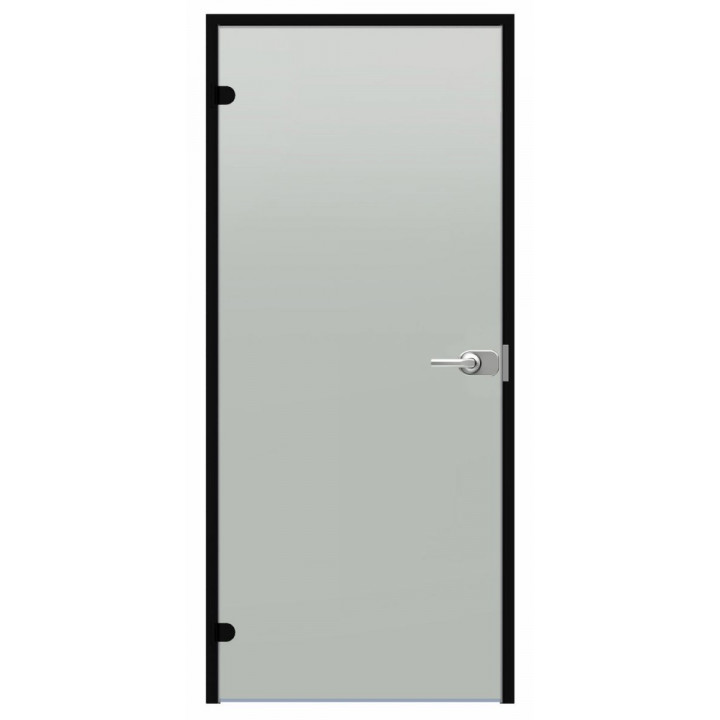 Harvia Black Line afsluitbare glazen deur, satijn, 7x21, zwart aluminium frame