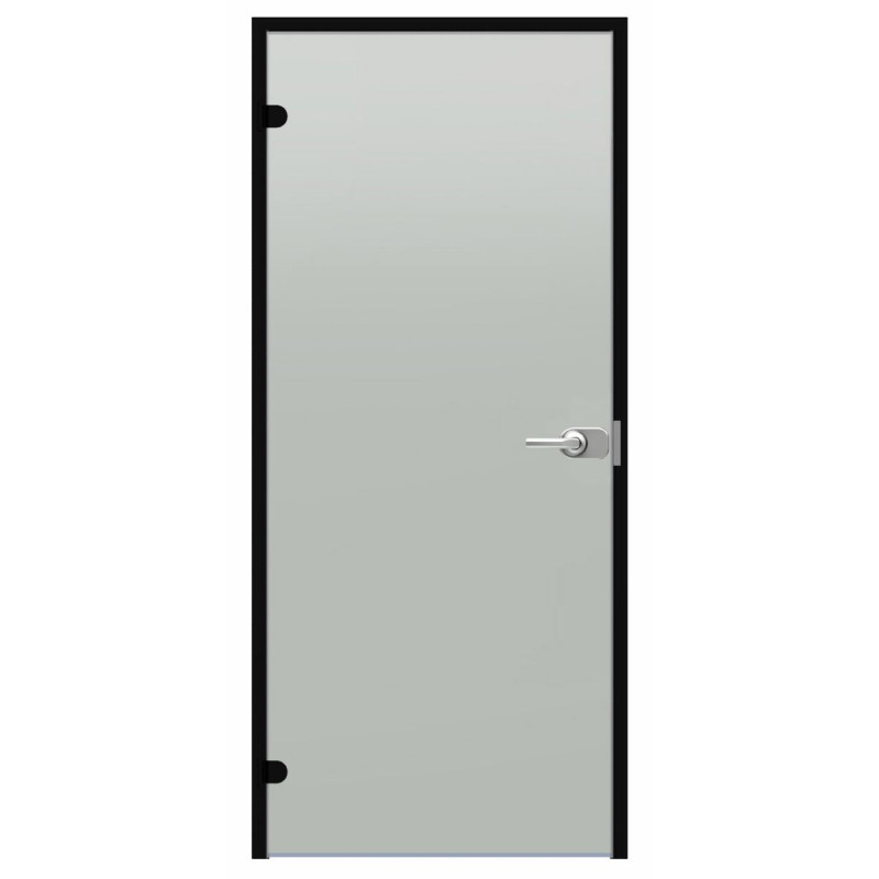 Harvia Black Line afsluitbare glazen deur, satijn, 7x21, zwart aluminium frame