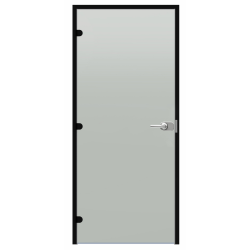 Harvia Black Line afsluitbare glazen deur, satijn, 9x21, zwart aluminium frame 