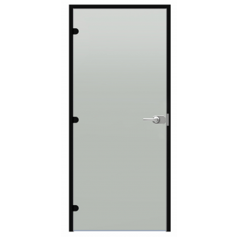 Harvia Black Line afsluitbare glazen deur, satijn, 9x21, zwart aluminium frame