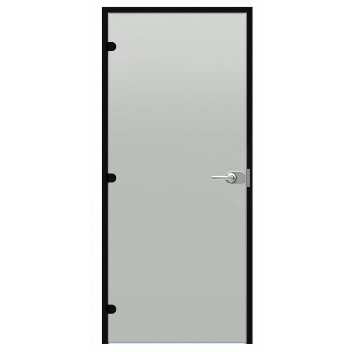 Harvia Black Line afsluitbare glazen deur, satijn, 9x21, zwart aluminium frame