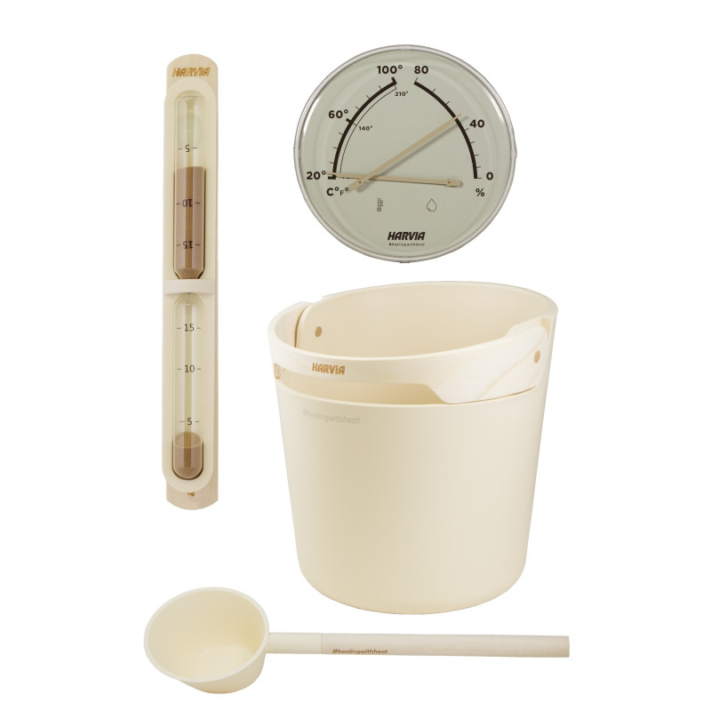 HARVIA Helmi sauna-accessoireset, Ivory