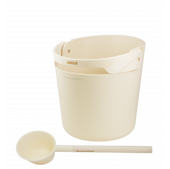 HARVIA Helmi sauna-emmer en -lepelset, ivoor