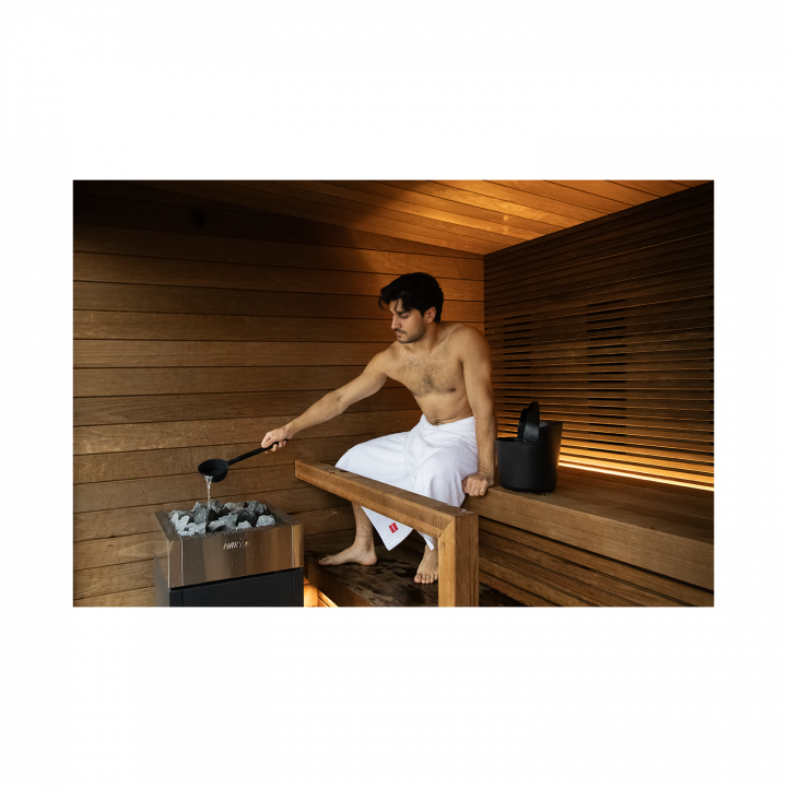 HARVIA Helmi sauna-emmer en -lepelset, zwart