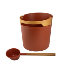 HARVIA Helmi sauna-emmer en pollepelset, terracotta - 0