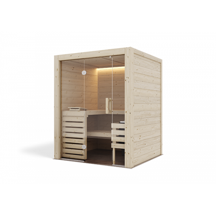 Harvia Basic scharnieren voor glazen saunadeuren, glas-op-glas, 2 stuks.