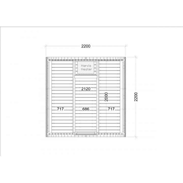 Saunahuis - HARVIA Kaski 220-P