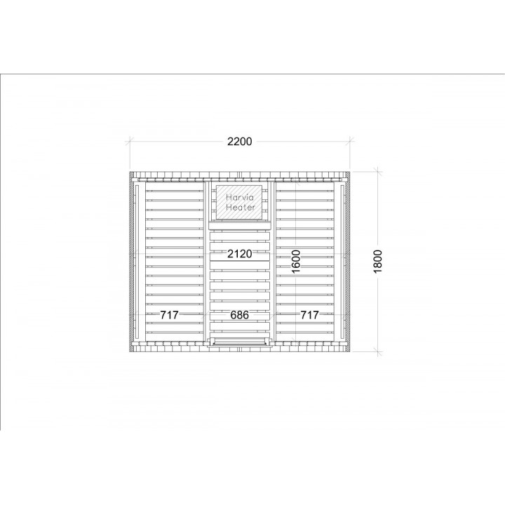 Saunahuis - HARVIA Kaski 180-P