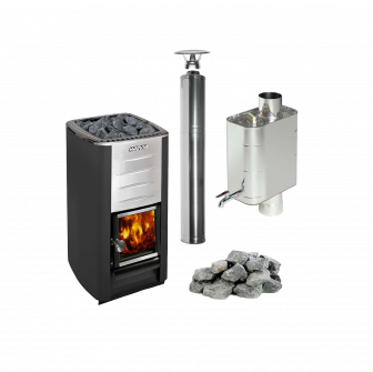 Sauna houtkachel HARVIA M3 set, stenen, schoorsteen, waterverwarmer