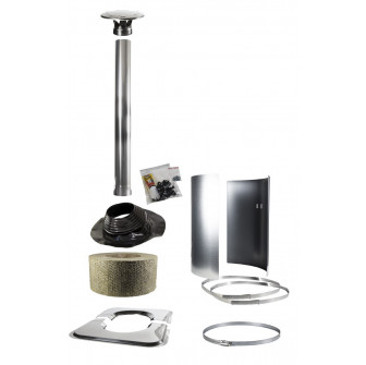 Harvia stalen schoorsteenaccessoirekit voor hellende of platte daken