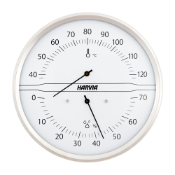 HARVIA thermo-hygrometer rond, wit 