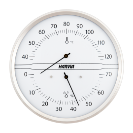 HARVIA thermo-hygrometer rond, wit 