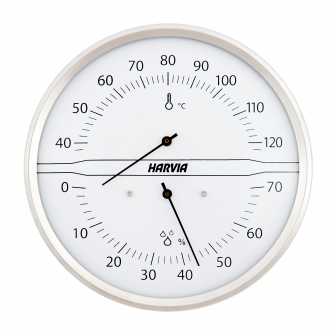 HARVIA thermo-hygrometer rond, wit