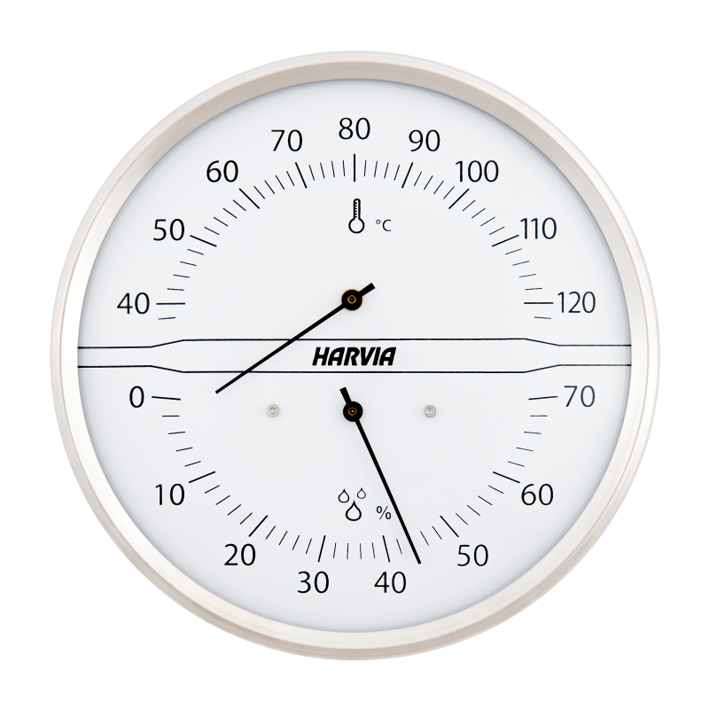 HARVIA thermo-hygrometer rond, wit