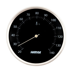 HARVIA saunathermometer, rond, zwart, 160 mm diameter, SAC90200 