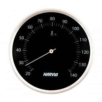 HARVIA saunathermometer, rond, zwart, 160 mm diameter, SAC90200