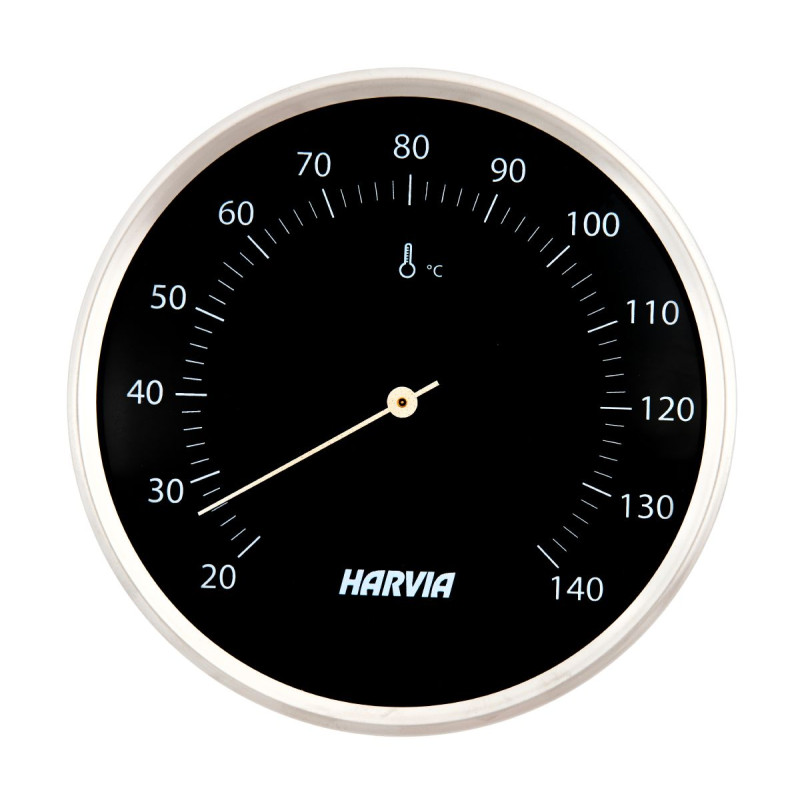 HARVIA saunathermometer, rond, zwart, 160 mm diameter, SAC90200