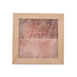 Himalaya zoutlamp zonder bliksem, abachi hout 