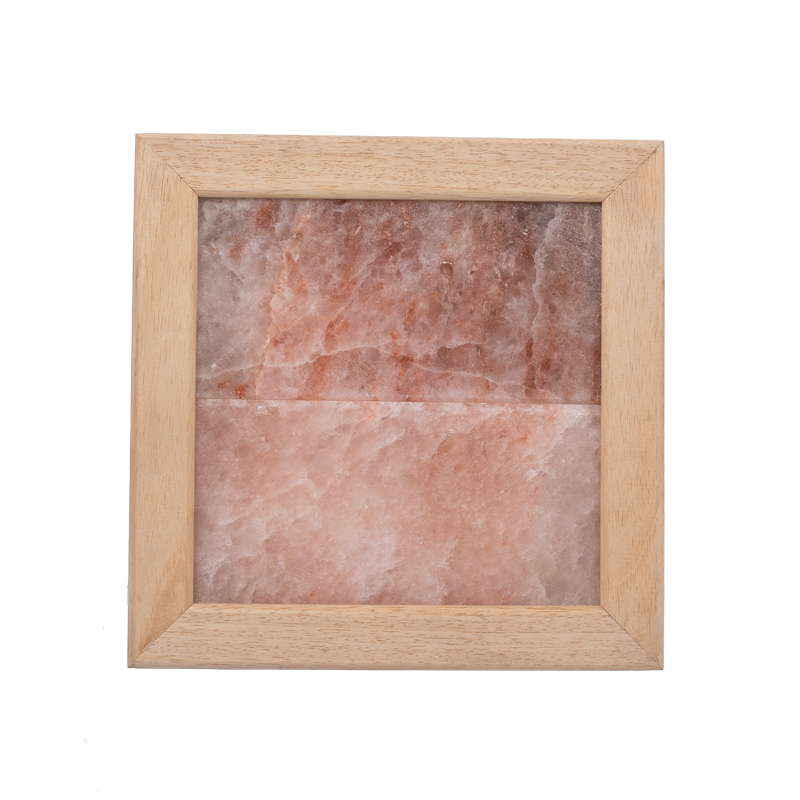 Himalaya zoutlamp zonder bliksem, abachi hout