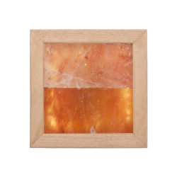 Himalaya zoutlamp LED, abachi hout 