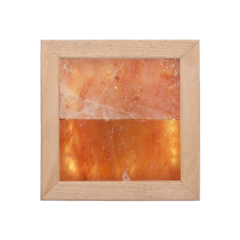 Himalaya zoutlamp LED, abachi hout