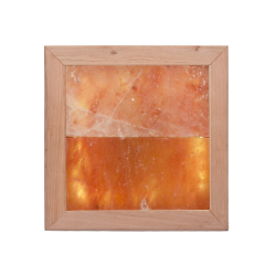 Himalaya zoutlamp LED, zwart elzenhout 