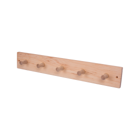 Elzenhouten hanger met 5 haken 