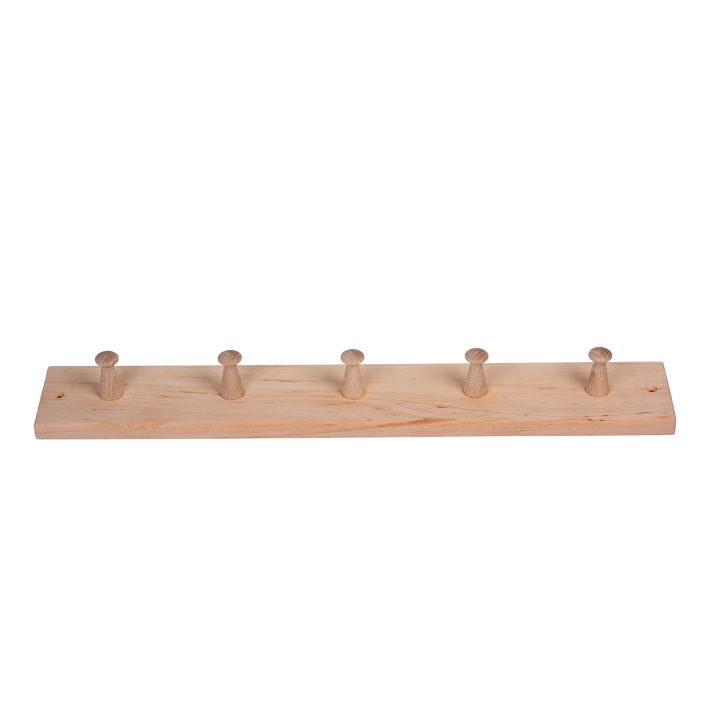 Houten kledinghanger met 5 haken