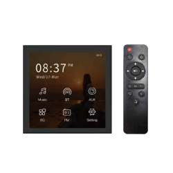Touchscreen Bluetooth-wandversterker voor thuisstereo, audioversterker B4, zwart 