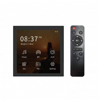 Touchscreen Bluetooth-wandversterker voor thuisstereo, audioversterker B4, zwart