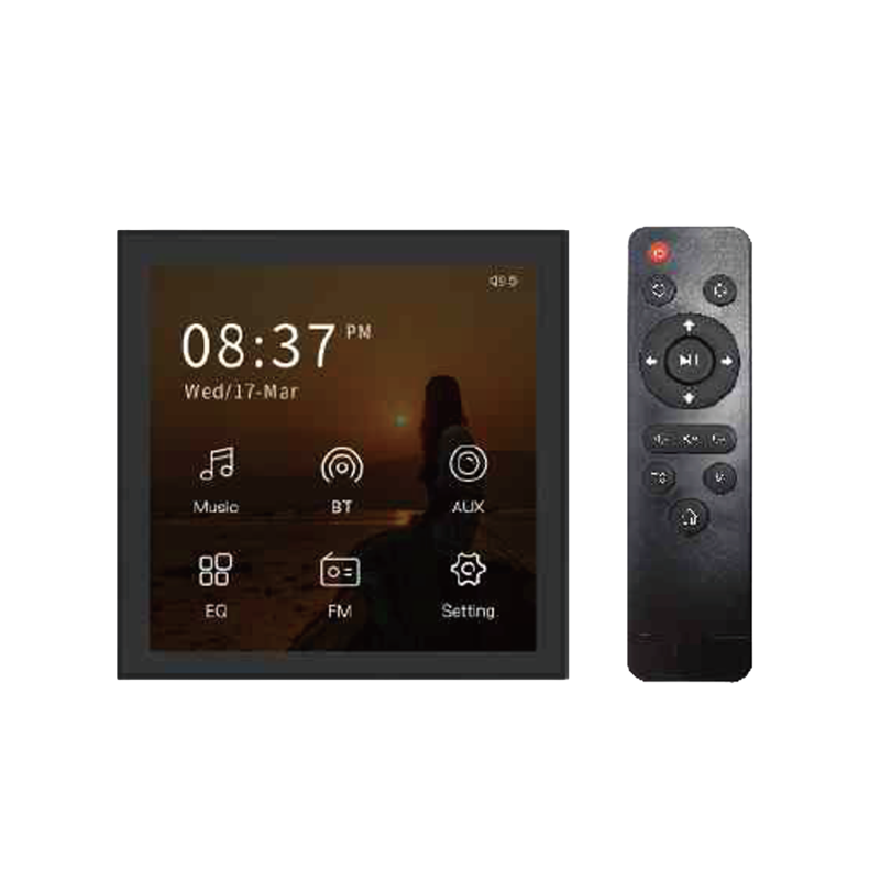 Touchscreen Bluetooth-wandversterker voor thuisstereo, audioversterker B4, zwart