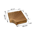 Hoekmodule voor modulaire saunabanken - 10
