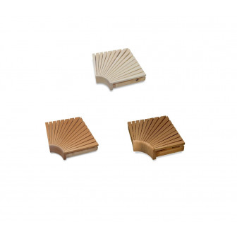 Hoekmodule voor modulaire saunabanken