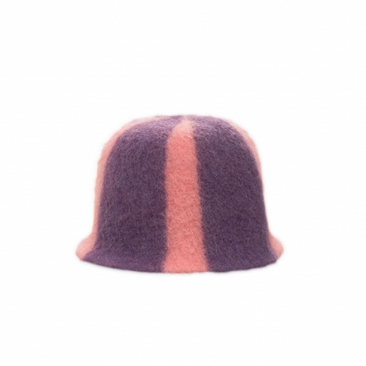 Saunahoed - Gestreept, paars, roze
