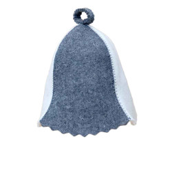 Saunahoed - wit, grijs 