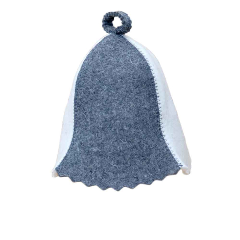 Saunahoed - wit, grijs