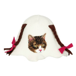 Saunahoed - Kitty met staartjes  Saunahoed - Kitty met staartjes