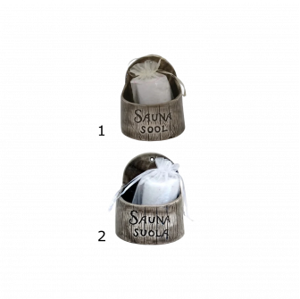Keramische zoutcontainer voor sauna - donker 250 ml