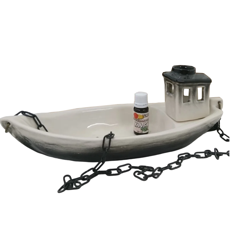 Keramieken container voor geuren - boot met aroma