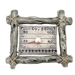 Keramische saunathermometer - in takjesframe 