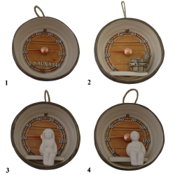 Keramische saunathermometer - vat  Keramische saunathermometer - vat